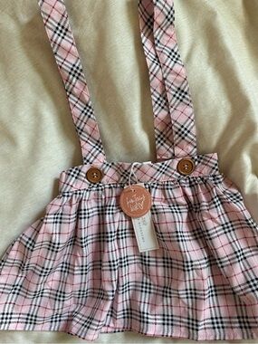Bailey’s Blossoms Pink and Black Plaid Dress